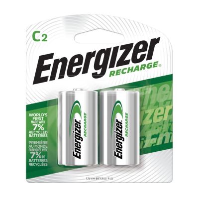 Energizer Power Plus Rechargeable C Batteries 2-Pack 2500 mAh