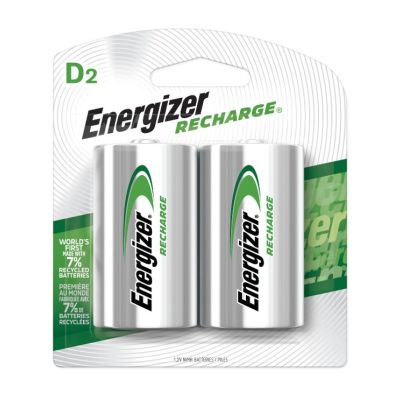 Energizer Power Plus Rechargeable D Batteries 2-Pack 2500 mAh